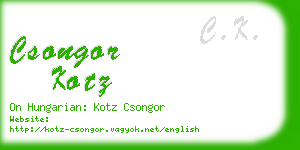 csongor kotz business card